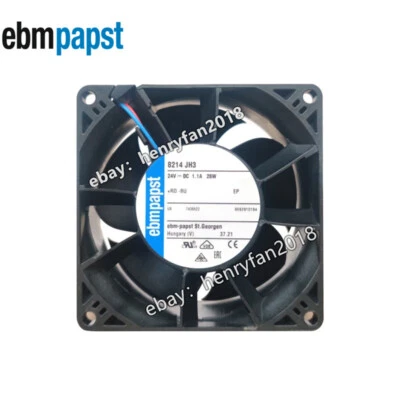 Ebmpapst 8214JH3 Axial Fan DC 24V 26W 1.1A 80*80*38MM 2-wire 112CFM Cooling Fan - Image 1 of 4