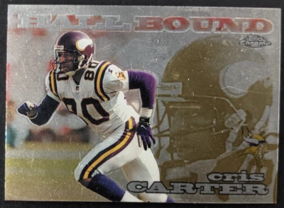 Cris Carter 1999 Topps Chrome Hall Bound H23 Football Card NFL Vikings Fame - Image 1 of 2