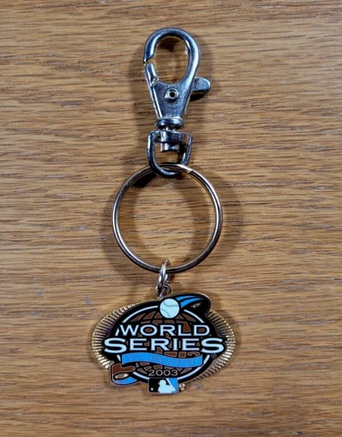 WORLD SERIES 2003 (Won By Florida Marlins) MLB Baseball Metal Key Ring Key Chain Cover