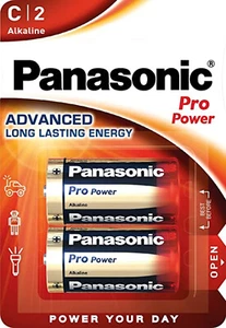 1x Panasonic Pro Power C 1.5V Alkaline MN1400 LR14 2 Blister (1 x 2) - Picture 1 of 2