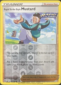 Rapid Strike Style Mustard 132/163 Swsh05: Kampfstile Reverse Holo Pokémon - Bild 1 von 2