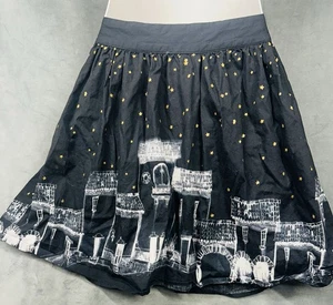 Minifalda Book Of Life Hot Topic Negra Noche Línea A Acampanada Talla XL - Imagen 1 de 9