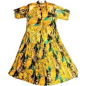 Vintage Ivory Winds 2-teiliges Set tropischer Leopardenmuster Shirt Rock S kostenloser Versand - Bild 1 von 7