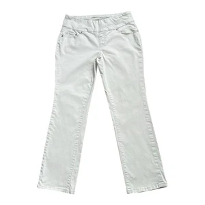 JAG JEANS Womens Petite Size 10P Khaki Straight Leg Pull On Pants 28" Inseam - Picture 1 of 6