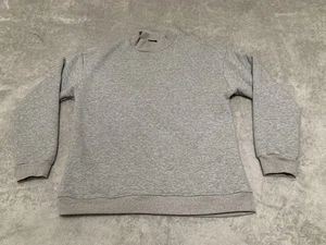 Fleece gefütterter Pullover Sweatshirt Damen mittelgrau Pulli bequem - Bild 1 von 13