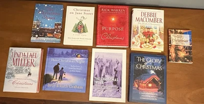 Lot Of 9 Christian Religious Christmas Hardcover Paperback Books Mixed Authors - Image 1 of 4