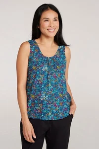 Mountain Warehouse Womens Orchid Printed Vest Ladies Cotton Summer Tank Top - Picture 1 of 72