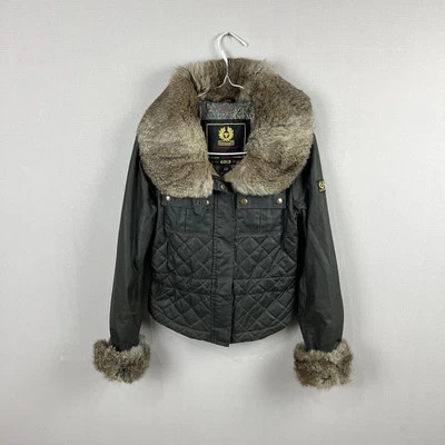 Chaqueta Mujer Belstaff Etiqueta Dorada Cremallera Encerada Talla 40 Hecha en Italia Foto 1 de 4