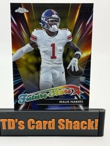 2024 Topps Chrome - Future Stars Malik Nabers #FS-9 Yellow Refractor /75 (RC) - Picture 1 of 2