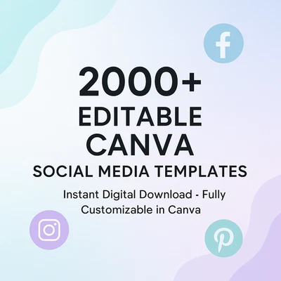 2000+ Plantillas editables de redes sociales Canva Instagram, Facebook, Business, Mark Foto 1 de 4