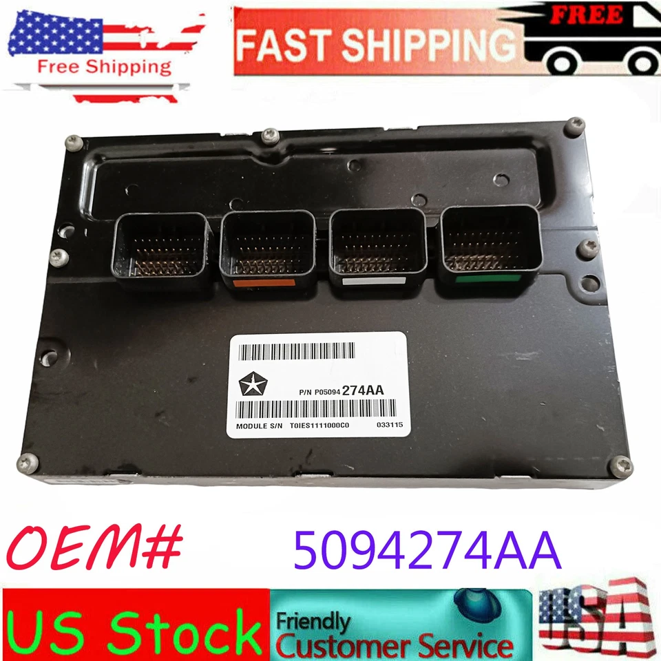 For 2004 Dodge RAM 1500 5.7L ECU ECM Engine Control Computer, OEM 5094274AA Foto 1 de 4