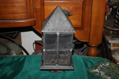 Vintage Country Barn Light Fixture Lamp Candle Holder Nautical Decor #1 Metal Cover