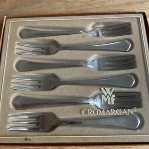 WMF Bornholm Cromargan Cutlery 6 Cake Forks 15.7 Cm OVP - Picture 1 of 15