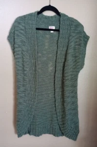 Mossimo Women's Sleeveless Open Knit Open Front Sweater Vest Size Small Green - Picture 1 of 4