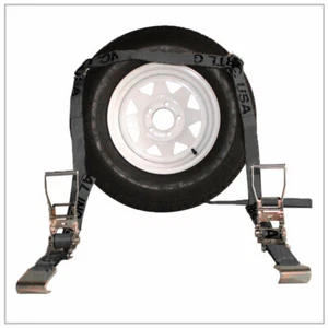 1 pc Replacement Black Flat Bed/ Car Hauler Ratchet Tie Down Straps Adjustable - Picture 1 of 3