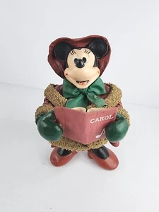 Vintage Disney Minnie Mouse Caroler Fabriche Christmas Figurine Walt Disney Co - Picture 1 of 5