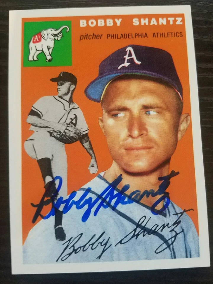 1994 Topps Archives '54 Reprint Bobby Shantz signed #21 Auto - Image 1 of 1
