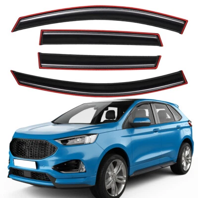 For 2015-2024 Ford Edge In-Channel Window Visor Rain Guard Vent Shade Deflector Foto 1 de 4