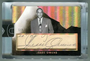 Jesse Owens 2014-15 Panini Eminence Cut Signatures Auto Olympic Sprinter #1/2 SP - Imagen 1 de 2