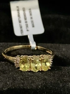 Luxoro 10k Yellow Gold And Sphene And White Diamond Ring Sz 10 Authenticity COA - Picture 1 of 16