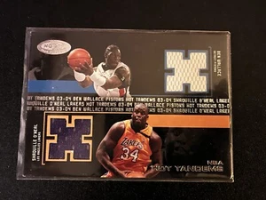 Shaquille O’Neal Ben Wallace 2003-04 Fleer Hot Tandems Dual Patch #BW-SO #/ 100! - Picture 1 of 2