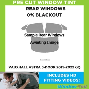 Película opaca 0 % tinte ventana precortada para Vauxhall Astra 5 puertas 2015-22 (K) - Imagen 1 de 10