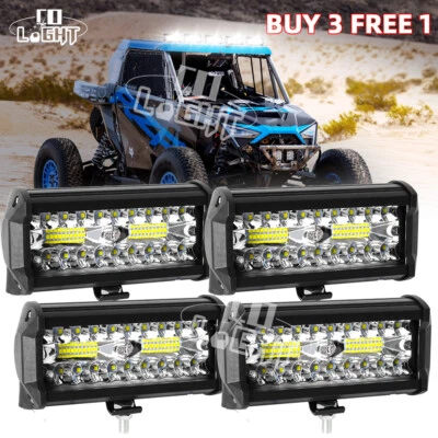 7"Inch 20000LM LED Work Light Bar Pods Spot Driving Lamp For Can-am Polaris ATV - Image 1 of 4