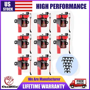D585 UF262 Ignition Coils & Plug Pack For Chevy Silverado GMC LS1 LS3 4.8 5.3L - Picture 1 of 20