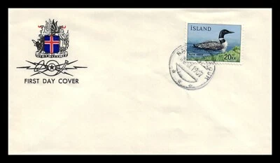Iceland 1967 FDC, Great Northern Diver. Lot # 2. - Image 1 of 2