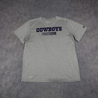 T-shirt à manches courtes Dallas Cowboys homme XL gris Nike Dri Fit performance NFL