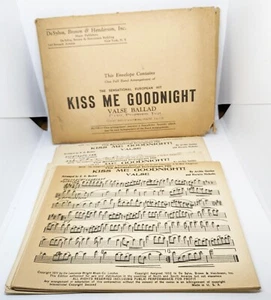 Kiss Me Goodnight DeSylva, Brown & Henderson 1932 Band Arrangement Sheet Music - Picture 1 of 3