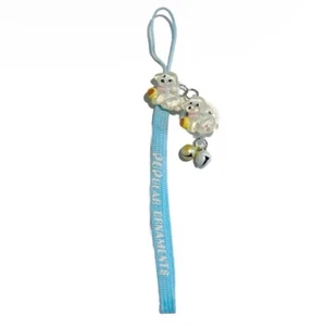 Kawaii Light Up chiot chien téléphone breloque bracelet cloches bleues ornements populaires - Photo 1 sur 9