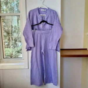 Nuevo conjunto de suéter Free People Hailee en púrpura lavanda a juego dos piezas talla pequeña - Imagen 1 de 15