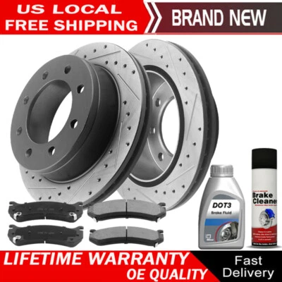 Rotores de freno traseros y pastillas de freno para Chevrolet Silverado 2500 HD 1999-2009 2010 Foto 1 de 4