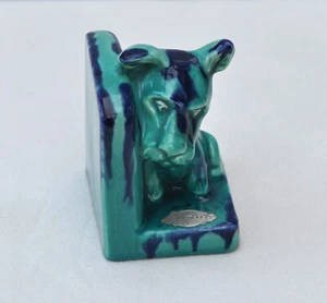 Vecchio fermalibri figurativo Wilhelmsfeld Goebel con terrier - Foto 1 di 7