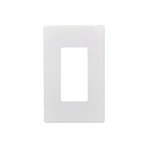 1 Gang Screwless Snap On Decorator Wall Plate White - Picture 1 of 5