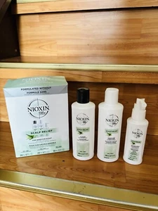 NIOXIN Scalp Relief 3PC SET : Cleanser + Conditioner + Serum for Sensitive Scalp - Picture 1 of 2