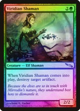 Viridian Shaman FOIL Mirrodin HEAVILY PLD Green Uncommon MAGIC MTG CARD ABUGames