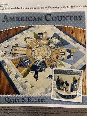 American Country Scrap Quilts &Bucket - Image 1 of 4