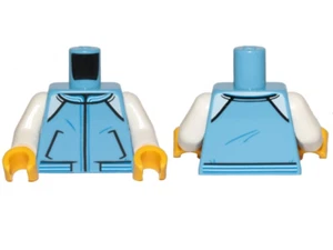 New LEGO Track Suit Torso Light Blue White Yellow Hands Girl Boy Unisex Body - Picture 1 of 1