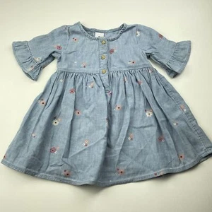 Girls size 0, Target, foral cotton / linen casual dress, GUC - Picture 1 of 6