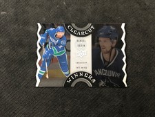2007-08 UPPER DECK SERIES TWO DANIEL SEDIN RARE CLEAR CUT WINNERS DIE-CUT #83