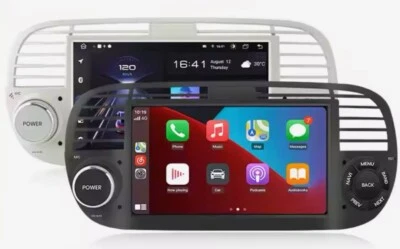 CARTABLET  FIAT 500 AUTORADIO 2007 -2019 Android GPS NAVI WIFI Bluetooth CARPLAY - Immagine 1 di 3