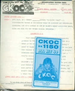 CKOC 1150 HAMILTON, ONT 3 ITEMS EPHEMERA - Picture 1 of 2