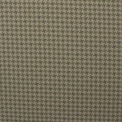 ANARA GREEN HOUNDSTOOTH CHECK WOVEN JACQUARD MULTIPURPOSE FABRIC 9.5 YARDS 60"W - Image 1 of 4