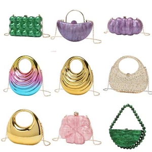 Acrylic Purses Evening Clutch Bag Handbags for Women Cross Body Bag Formal Party - Picture 1 of 255