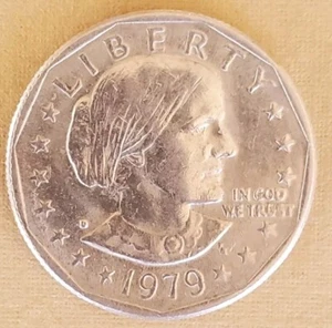 1979 (D) Susan B Anthony Liberty One Dollar U.S Coin Errors FG, TRUST, D. Rare! - Picture 1 of 12