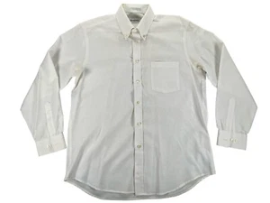 John Henry Shirt Mens Size 16 32/33 White Regular Dress Button Down VTG USA Made - Picture 1 of 9