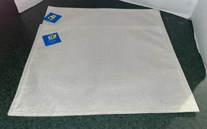 Set of 2 Cream Shimmery Placemats (13" x 18") New With Tags by Essential Home - Picture 1 of 3