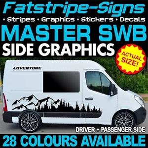 RENAULT MASTER SWB L1 GRÁFICOS PEGATINAS CALCOMANÍAS CÁMPER FURGONETA AUTOCARAVANA - Imagen 1 de 2